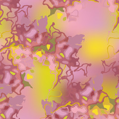 UFO camouflage of various shades of violet, pink and yellow colors