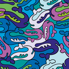 Vector pattern with black lines elements. Abstract seamless pattern on colored background. Designs for wallpapers, fabrics, textiles, websites, shops, labels, templates, banners and advertising.