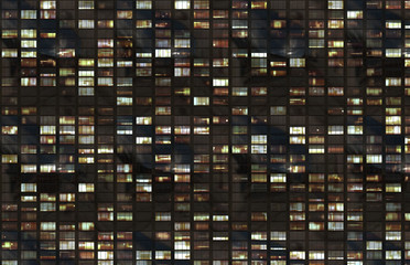 Obraz na płótnie Canvas building city skycraper windows front view