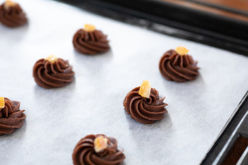 自宅でお菓子作り　ガナッシュクッキー　焼く前のクッキー生地