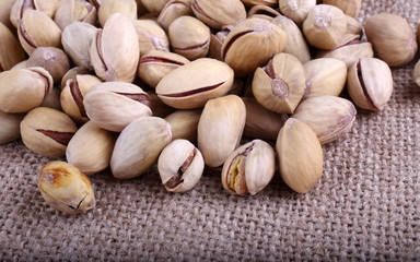Pistachio nuts on bagging