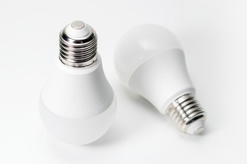 LED, New technology light bulb isolated on white background, Energy super saving electric lamp is good for environment