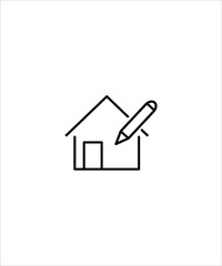 home design icon,vector best line icon.
