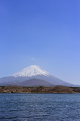 Shoji Lake and Mount fuji in japan