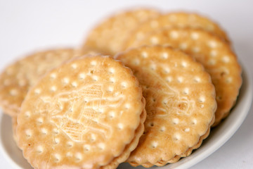 Assortiment de biscuit sur fond neutre