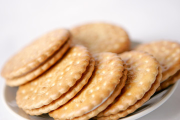Assortiment de biscuit sur fond neutre