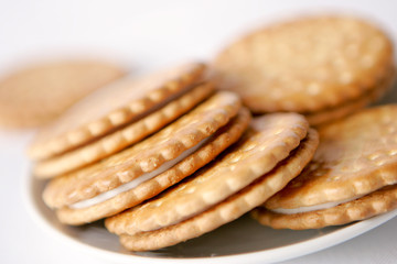 Assortiment de biscuit sur fond neutre