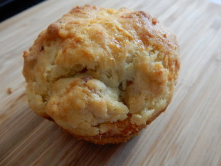 muffin on wooden table