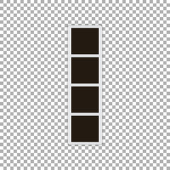 Instant photo frame isolated on transparent background. Vector illustration