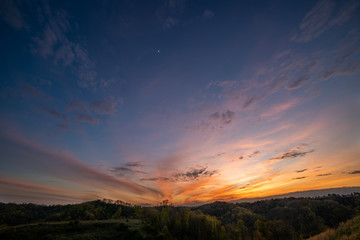 Sunrise Over Mountains