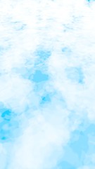 The bright sky in the morning. Blue sky background with white clouds. Cumulus white clouds in the clear blue sky. 3D illustration