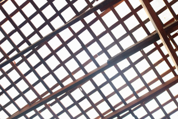 glass roof of the building