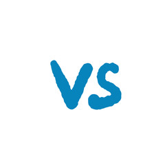 VS screen. Versus vector sign with copy space.