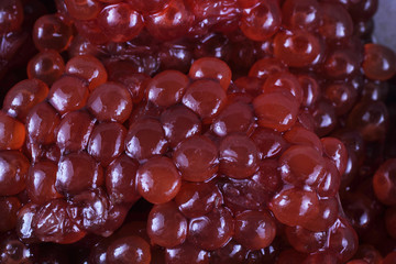 Red caviar background
