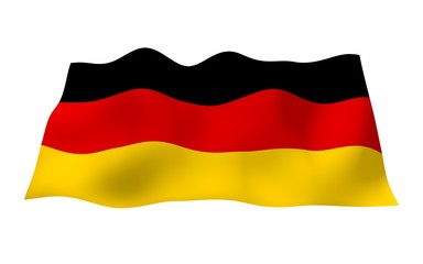 Obraz premium Flag of Germany. Wide format 3D illustration. State symbol of the Federal Republic of Germany. 3D rendering