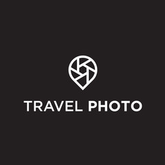 photo travel logo / lens logo