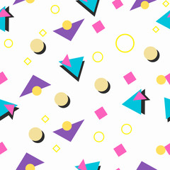 90´s and 80´s Style Seamless Pattern Background Wallpaper