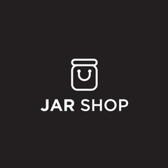 shopping jar logo / jar vector