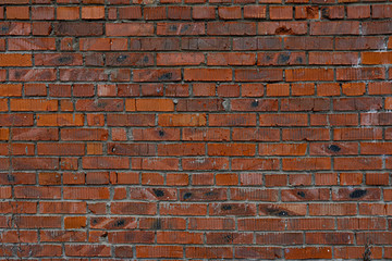 old abandoned red brick wall