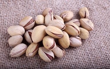 Pistachio nuts on bagging