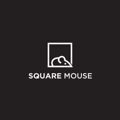 square mouse logo / mouse vector
