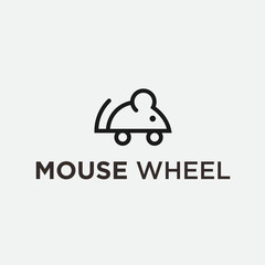 Fototapeta premium mouse wheel logo / mouse vector