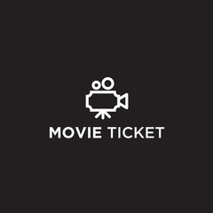 Movie ticket logo / ticket vector