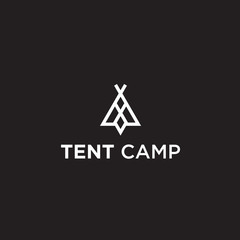 camp tent logo / camping vector