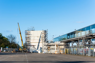 Kiel, im Hafen der Landeshauptstadt Kiel ist am Ostseekai der Liegeplatz 28 für große Kreuzfahrtschiffe mit elektrischem Landanschluß gebaut worden. 
