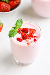 Strawberry yogurt with fresh berries