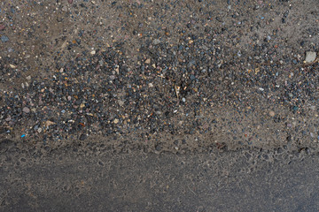 old asphalt of an abandoned road