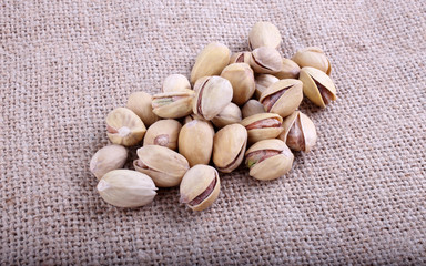 Pistachio nuts on bagging