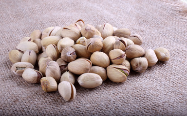 Pistachio nuts on bagging
