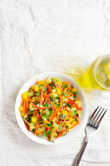 Healthy vegetable salad in bowl