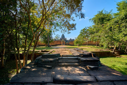 Banteay Samre temple Khmer temple at Angkor Thom is popular tourist attraction, Angkor Wat Archaeological Park in Siem Reap, Cambodia UNESCO World Heritage Site