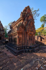 Prasat Banteay Srei Khmer temple at Angkor Thom is popular tourist attraction, Angkor Wat Archaeological Park in Siem Reap, Cambodia UNESCO World Heritage Site