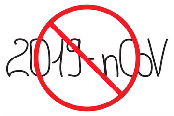 2019-nCoV. Stop coronavirus. Coronavirus outbreak. Coronavirus danger and public health risk disease and flu outbreak. Pandemic medical concept with dangerous cells.Vector illustration.