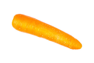 single carrot isolated on white background