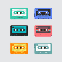 Fototapeta premium Music audio cassettes. 