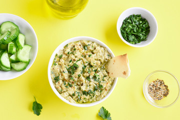 Baba ganoush (roasted eggplant dip)