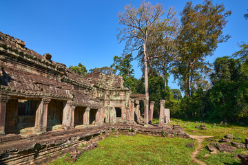 Naklejka premium Ancient of Prasat Preah Khan temple at Angkor Wat complex, Angkor Wat Archaeological Park in Siem Reap, Cambodia UNESCO World Heritage Site