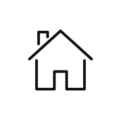 minimal home icon - web homepage symbol - vector website sign