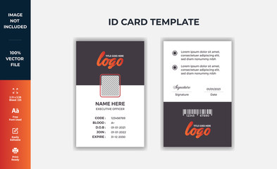 Corporate ID Card Template Layout