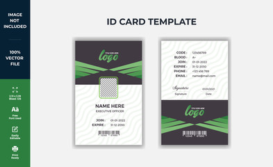 Abstract ID Card Template Design