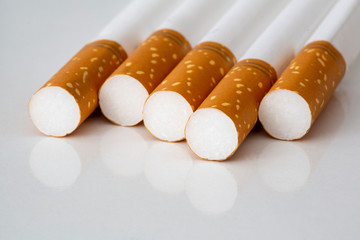 Close up of a smoking cigarettes