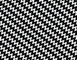 Line art optical art. Psychedelic background. Monochrome background. Optical illusion style. Black dark background. Modern pattern. Abstract graphic texture. Graphic ornament. zig zag