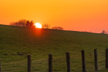 Sonnenuntergang an der Nordseeküste.