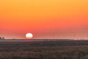 Sonnenuntergang an der Nordseeküste.