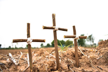 Ascension day concept: Religious symbolism. Jesus died and resurrected.