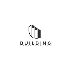 Simple building vector logo concept